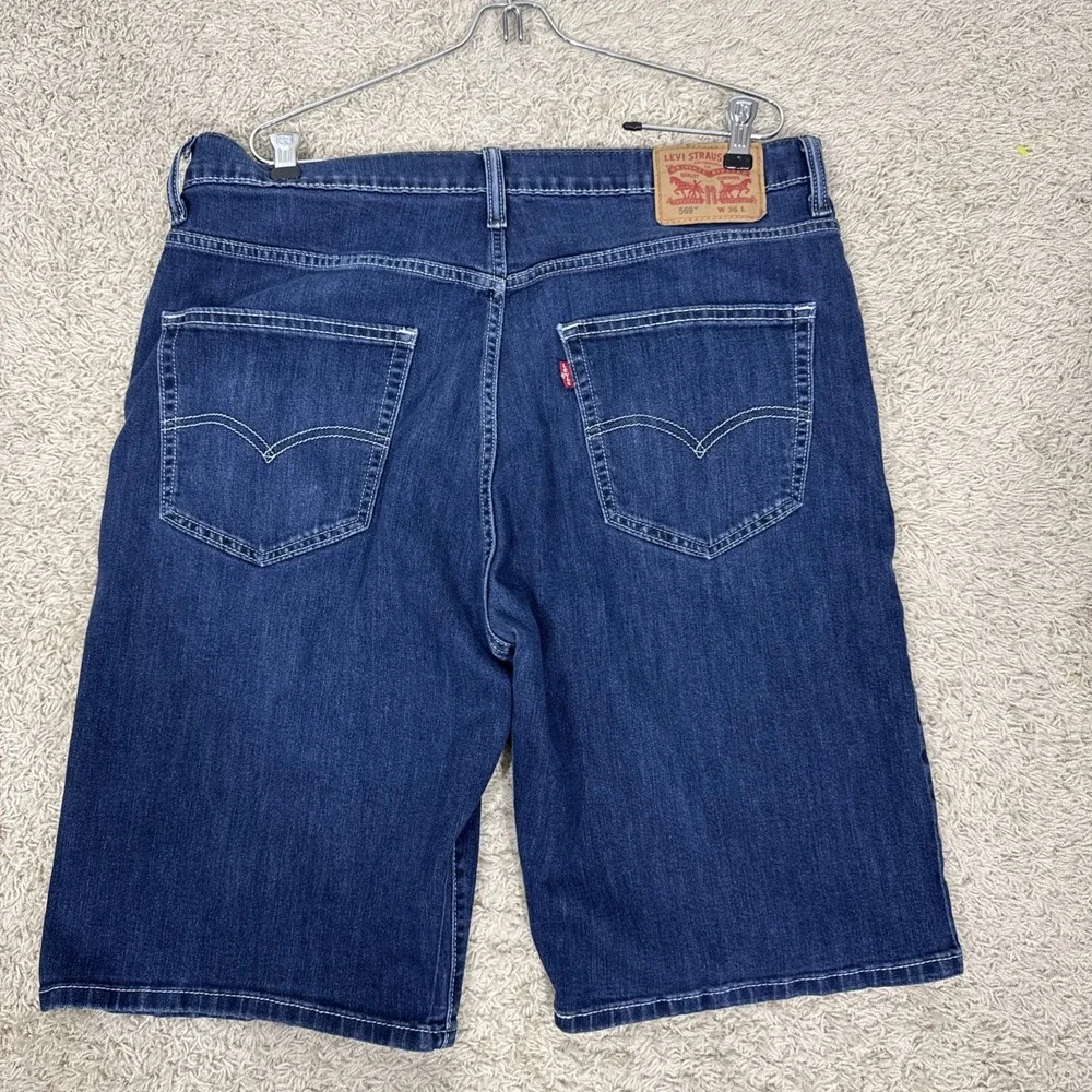 Levis 569 Blue Denim Shorts Jorts Men's 36 Loose Straight Fit‎ Streetwear Grunge